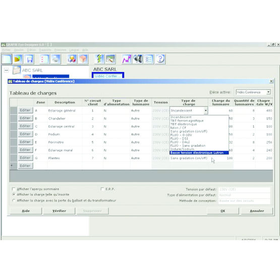 Logiciel de conception de commandes d&#039;éclairage de Lutron | Grafik Eye Designer 6.0