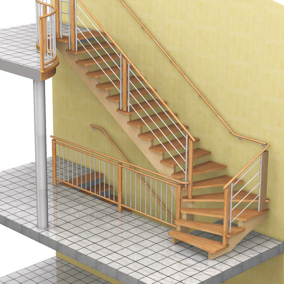  Logiciel de construction d&#039;escaliers avec visualisation réaliste en 3D | ESCALIER - Logiciel de construction bois