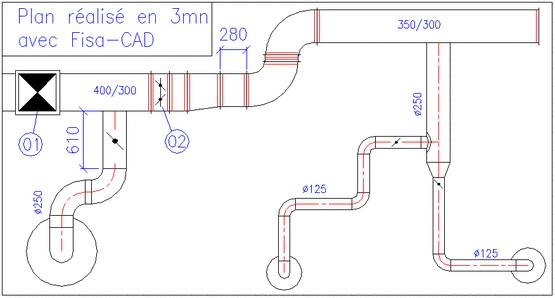  Logiciel de dessins CVC et plomberie avec AutoCAD | FisaCAD - FAUCONNET INGENIERIE SAS (FISA)