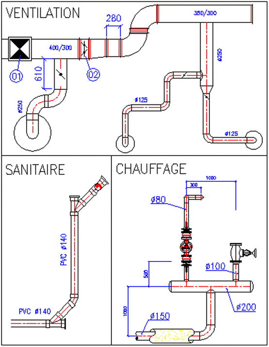 Logiciel de dessins CVC et plomberie avec AutoCAD | FisaCAD - produit présenté par FAUCONNET INGENIERIE SAS (FISA)