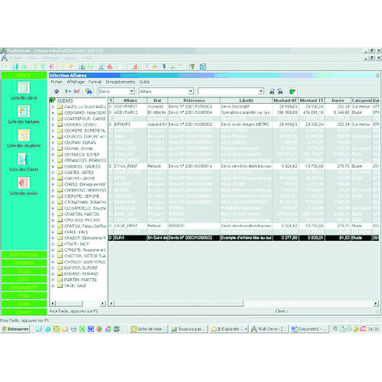 Logiciel De Gestion Dedie Aux Entreprises Du Btp Sage Multi Devis Entreprise Sage