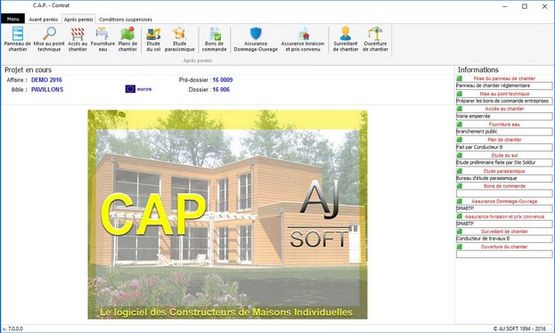 Logiciel de gestion pour Constructeurs de Maisons Individuelles | CAP - produit présenté par AJ SOFT