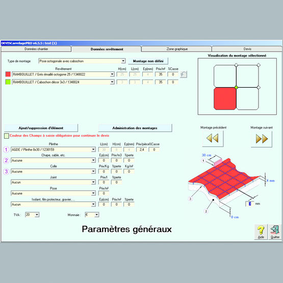 Logiciel de métré et calcul des coûts pour carrelage | DevisCarrelagePRO