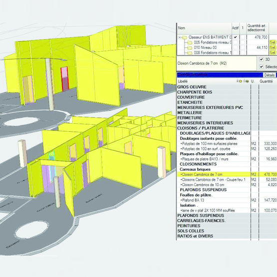 Logiciel de métré graphique 3D BIM | WinQUANT IFC