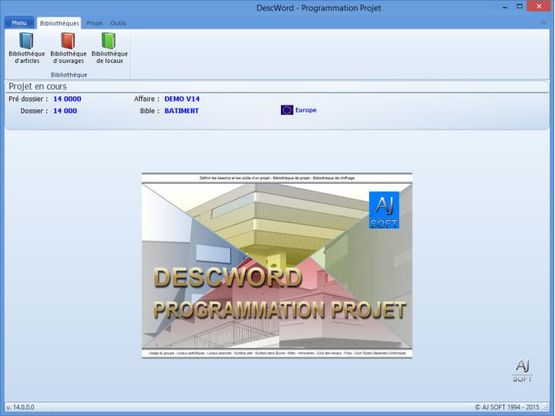  Logiciel de programmation du projet et chiffrage enveloppe financière | Programmation Projet Descword   - AJ SOFT