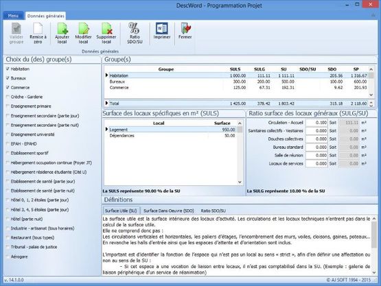  Logiciel de programmation du projet et chiffrage enveloppe financière | Programmation Projet Descword   - Logiciel de gestion de chantier (planning, coordination)