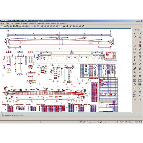 Logiciel pour plans de coffrage et d&#039;armature | Strakon 2007