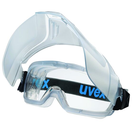 Lunettes masques flexibles avec protège-face ergonomique | Hypervision - produit présenté par UVEX