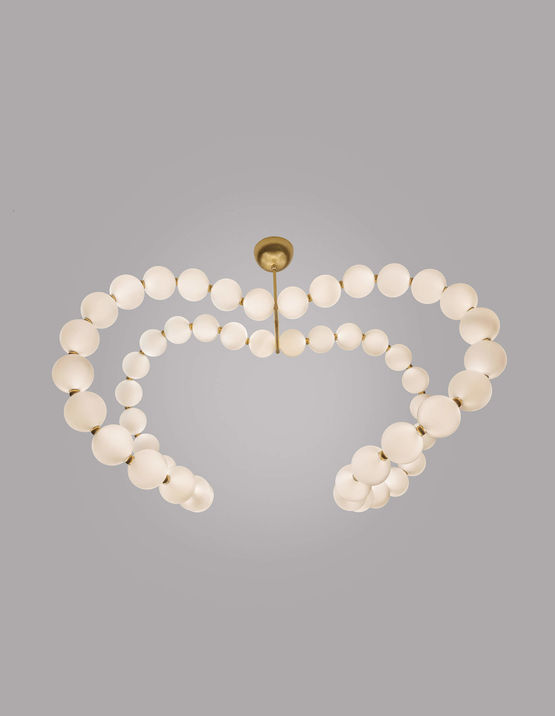 Lustre Courbes - Perles - SEMEUR D'ÉTOILES