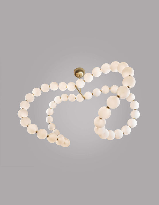 Lustre Courbes - Perles - Suspensions lumineuses