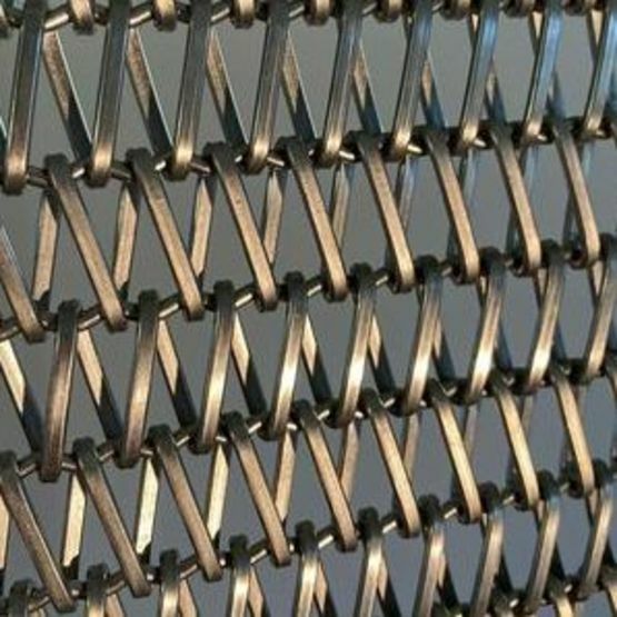 Maille fil plat métallique spiralée à tringle ondulée - Bardage et plafond | Modulia M - produit présenté par TISSMETAL/ MC&I