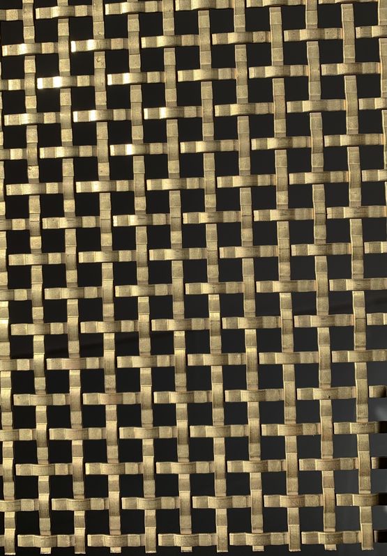 Maille ondulée métallique fils plats pour panneau séparatif et décoratif | MAILLE ONDULEE FIL PLAT  - produit présenté par TISSMETAL/ MC&I