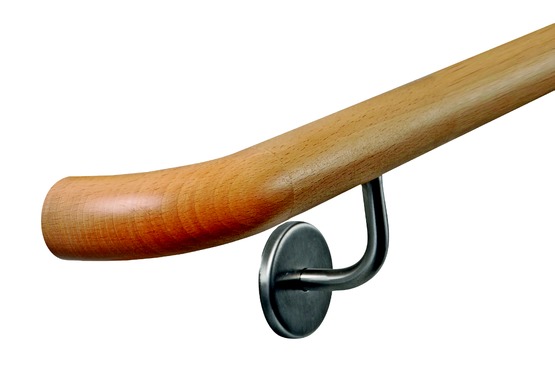  Main-courante tubulaire en hêtre massif | HRW-6 (Classic Form 40) - Main courante