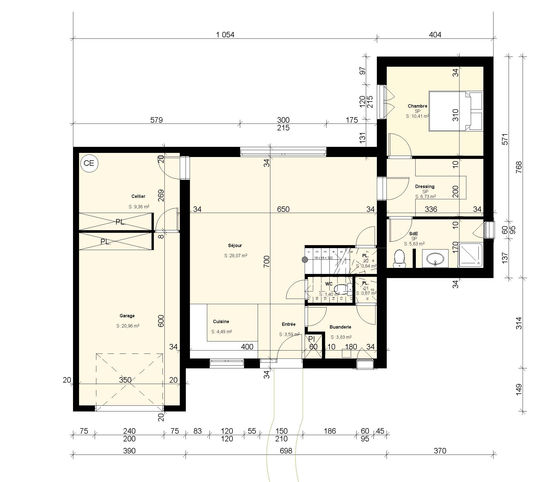  MAISON INDIVIDUELLE NICE – T5 DE 135 m² AVEC GARAGE, UNE SUITE PARENTALE AU RDC ET 3 CHAMBRES À L’ETAGE - BATI-FABLAB 