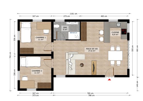  Maison millennials - 2 Logements T3 de 63 m² – Spécial Investissement locatif | BATI-FABLAB - BATI-FABLAB 