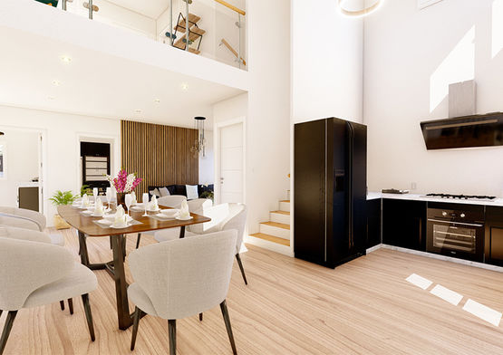 Maison millennials ACIA T5 en kit de 112 m² et 3 chambres – Mezzanine avec degagement | BATI-FABLAB - produit présenté par BATI-FABLAB 