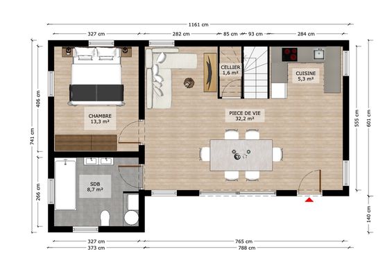  Maison millennials Lazza T6 de 144 m², 5 chambres – Etage complet | BATI-FABLAB - BATI-FABLAB 