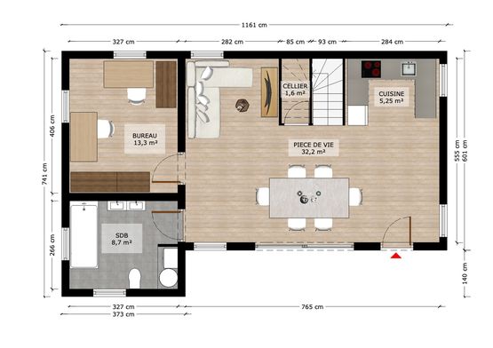  Maison millennials T7 de 119 m², 4 chambres en coliving / colocation, jeune, grande famille | BATI-FABLAB - BATI-FABLAB 