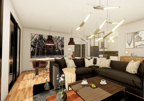 Maison moderne en kit 126m² -  avec patio / Spéciale jeunes ou petit budget | BATI-FABLAB - produit présenté par BATI-FABLAB 