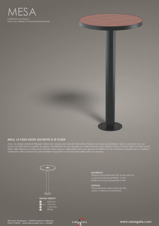  Mange-debout | MESA - SARRAGALA