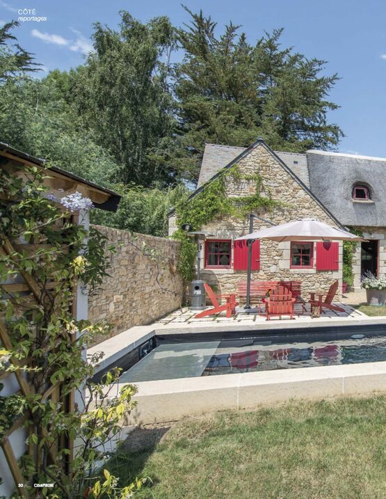  Margelle de piscine façon pierre - forme en U - ROUVIÈRE COLLECTION