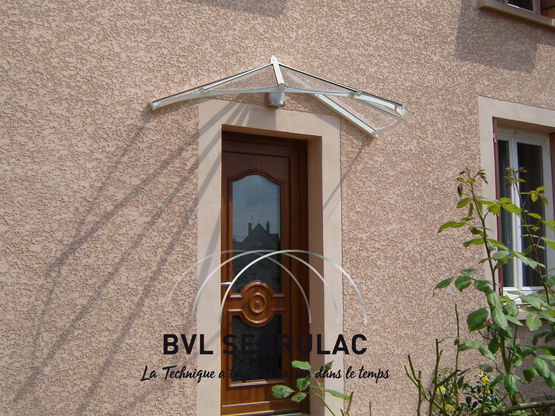 Marquise à facettes en aluminium et verre | Elysa - Marquises et auvents