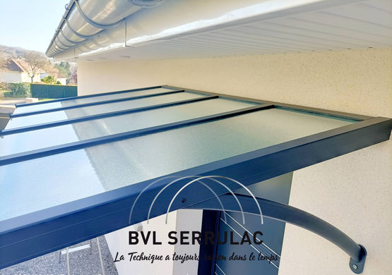  Marquise simple et élégante en aluminium et verre | Classic - Marquises et auvents