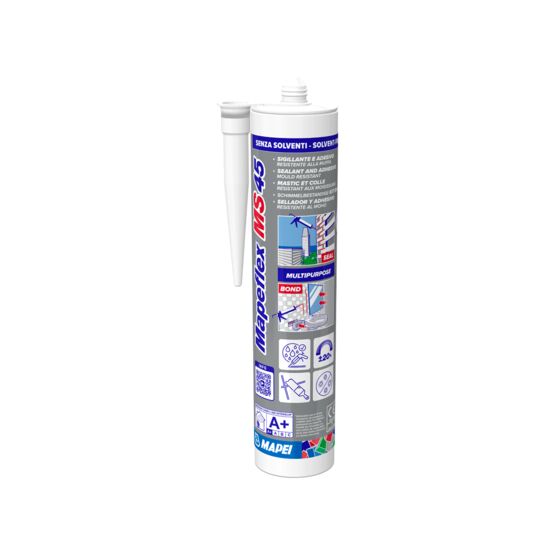 Mastic-colle polymère hybride | MAPEFLEX MS45 pour collage et jointoiement multi-supports