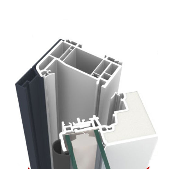 Menuiserie mixte aluminium/PVC à ouvrant caché et coeur en PVC | Alya