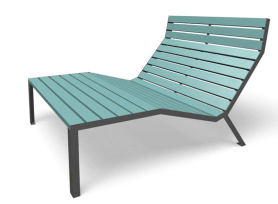 Méridienne en acier et bois de mélèze pour agencements urbains | EASY 1121.2507 - produit présenté par PRO URBA