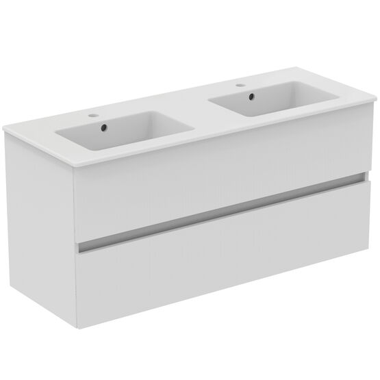  Meuble suspendu avec lavabo intégré - 120 cm 2 tiroirs | Ulysse+ P0285 - Meuble suspendu salle de bains