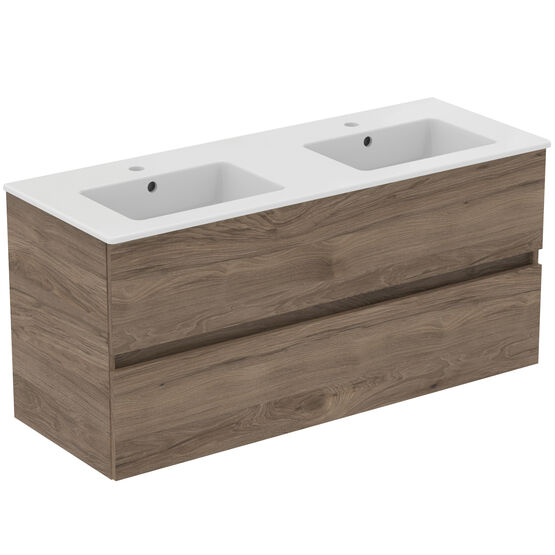 Meuble suspendu avec lavabo intégré - 120 cm 2 tiroirs | Ulysse+ P0285 - produit présenté par PORCHER