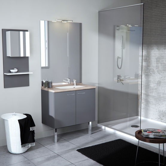 Meuble vasque à profondeur réduite pour petites salles de bain | Smart portes