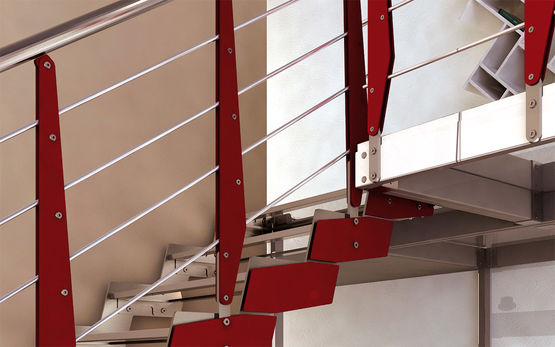  Mezzanine en bois pour habitations | Rintal  - Escalier en métal