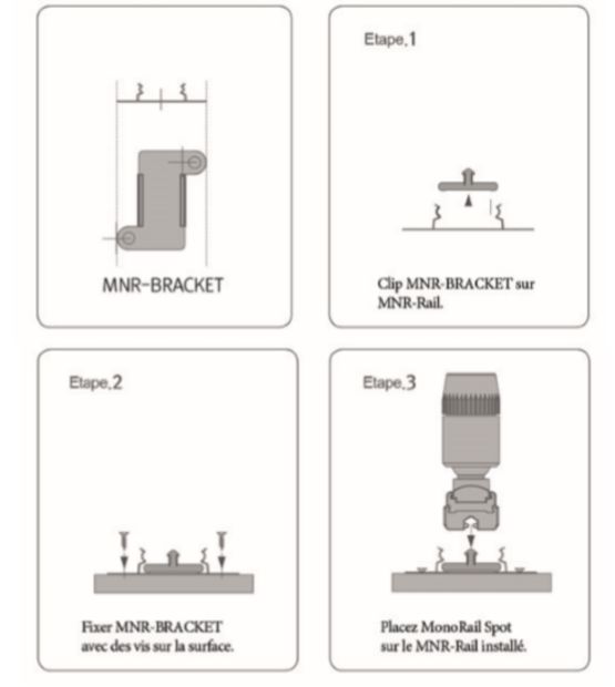  Mini Led Spotlight coulissant et pivotant  | MonoRail Spot - Spots et projecteurs (extérieur)