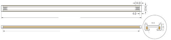  Mini-Rail Led Rigide 1/4 de tour | Ruban Led  - Structures lumineuses