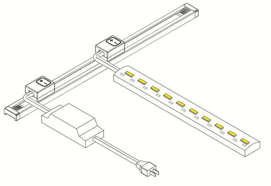 Mini-Rail Led Rigide 1/4 de tour | Ruban Led  - produit présenté par NÉON FRANCE