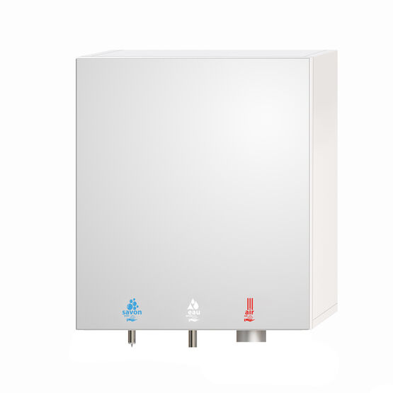  Miroir multifonction HYFLO avec distributeur de savon, robinet et sèche-mains intégrés | Module miroir - SUPRATECH