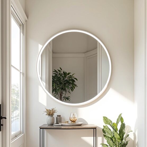  Miroir rond de salle de bain LED IP 44, premium, avec ou sans cadre | AURA - HLT SP. Z O.O.