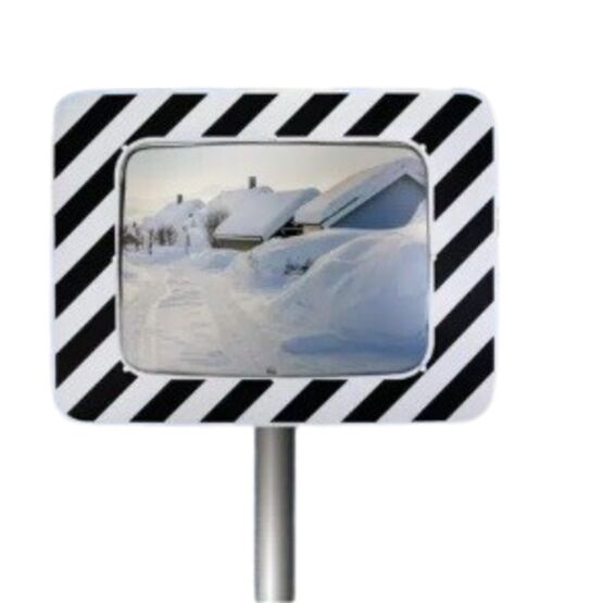  Miroir routier réglementaire d’agglomération inox antigivre / antibuée | 1-03-1-012 - Miroirs