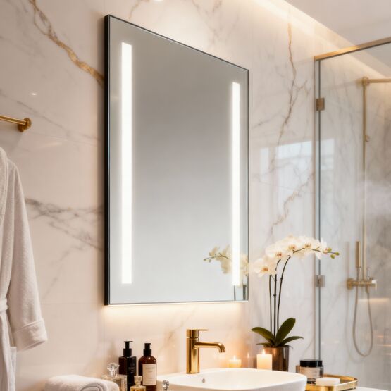  Miroirs rectangulaires et carrés LED IP 44 pour salle de bain, premium, avec ou sans cadre | HORIZON - HLT SP. Z O.O.
