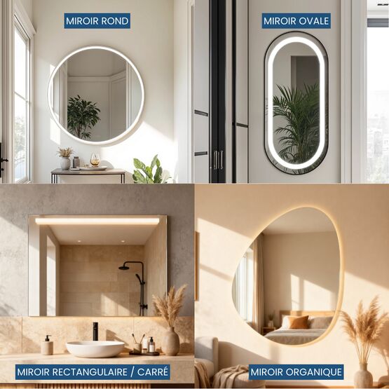 Miroirs rectangulaires et carrés LED IP 44 pour salle de bain, premium, avec ou sans cadre | HORIZON - produit présenté par HLT SP. Z O.O.