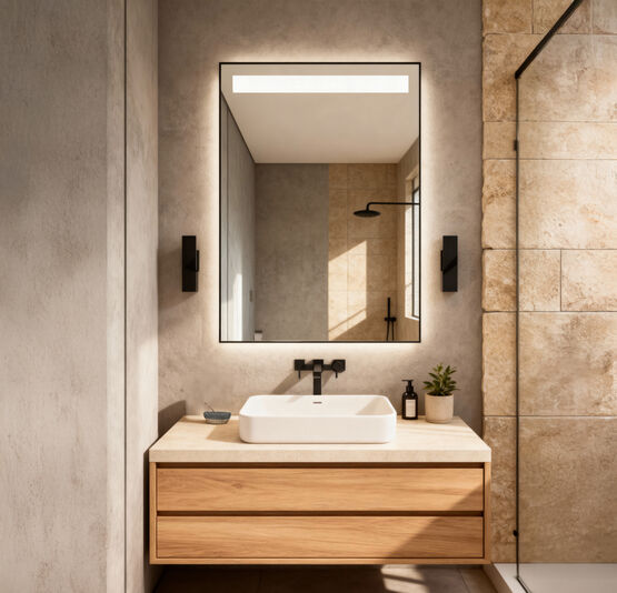  Miroirs rectangulaires et carrés LED IP 44 pour salle de bain, premium, avec ou sans cadre | HORIZON - HLT SP. Z O.O.