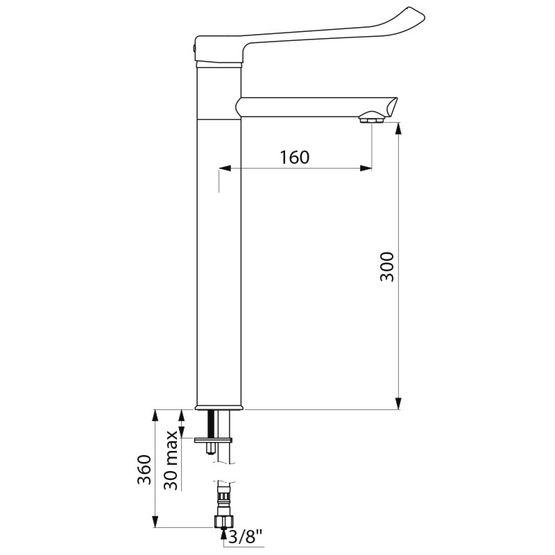  Mitigeur d’évier thermostatique séquentiel | SECURITHERM Réf. 2565T3EP - DELABIE