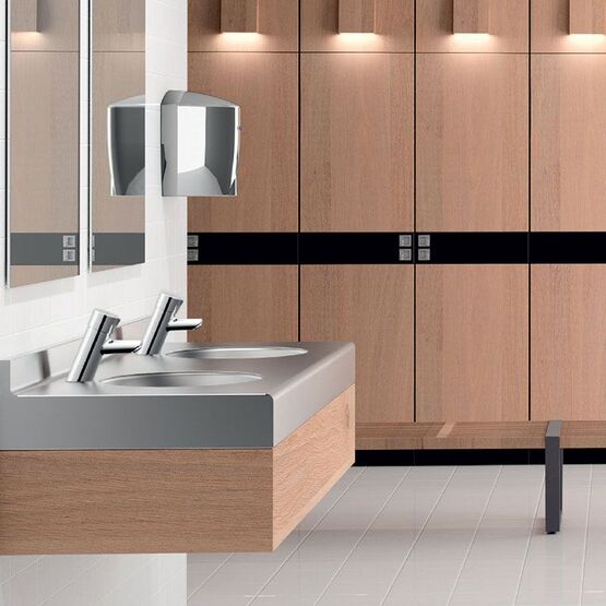  Mitigeur de lavabo temporisé avec robinets d&#039;arrêt | TEMPOMIX  - DELABIE