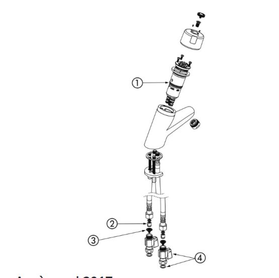 Mitigeur de lavabo temporisé avec robinets d&#039;arrêt | TEMPOMIX  - produit présenté par DELABIE