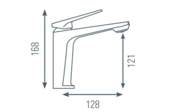 Mitigeur graphite mat design cubique tendance pour lavabo | AMANZI - THERMADOR