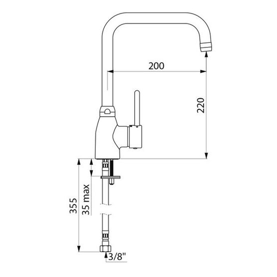 Mitigeur mécanique de lavabo à bec tube orientable | Réf. 2506T2 - produit présenté par DELABIE