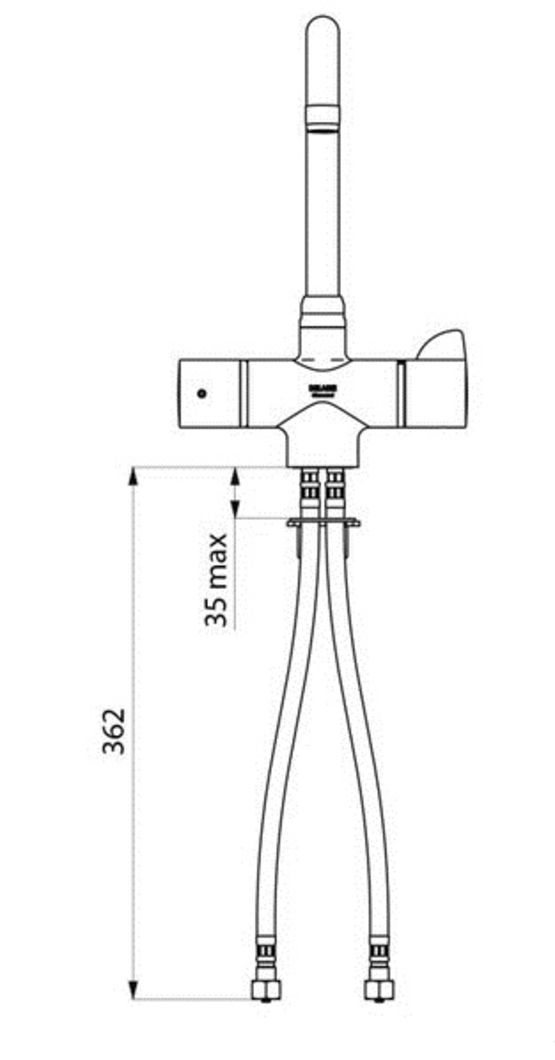 Mitigeur thermostatique d&#039;évier bi-commande | SECURITHERM Réf. H9716  - produit présenté par DELABIE