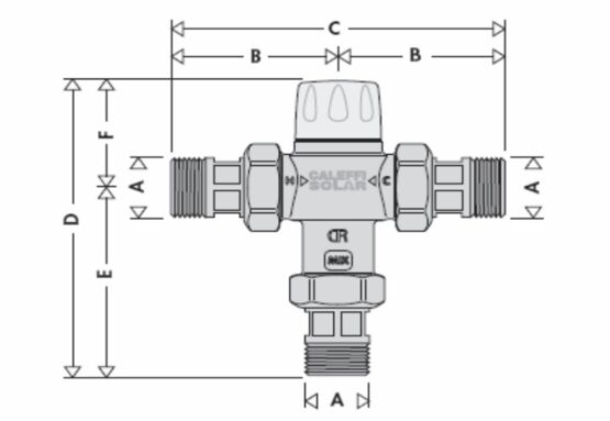  Mitigeur thermostatique solaire pour les installations à débit élevé | MT252 - Vannes et robinets pour chauffage et ECS